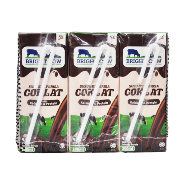 BRIGHT COW Chocolate Flavoured Milk 6x200ml