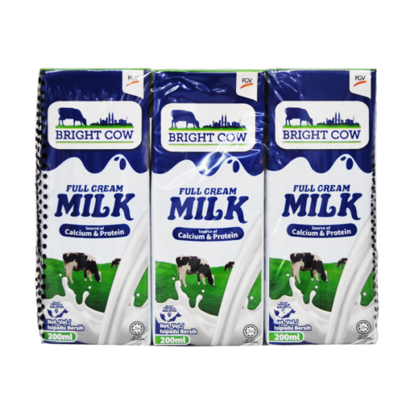 BRIGHT COW Full Cream Milk 6x200ml