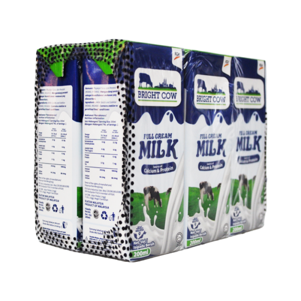 BRIGHT COW Full Cream Milk 6x200ml